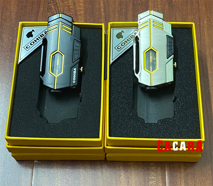 Bật lửa khò 2 tia kèm đục Cohiba COB-160