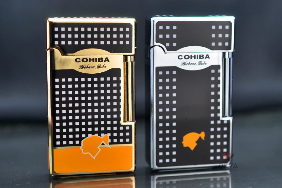 Bật Lửa Khò 1 Tia Kèm Đục Cohiba Đánh Đá Ngang COB-169