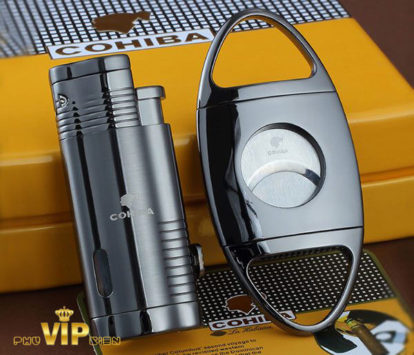 Bộ Set bật lửa và dao cắt Cohiba T14