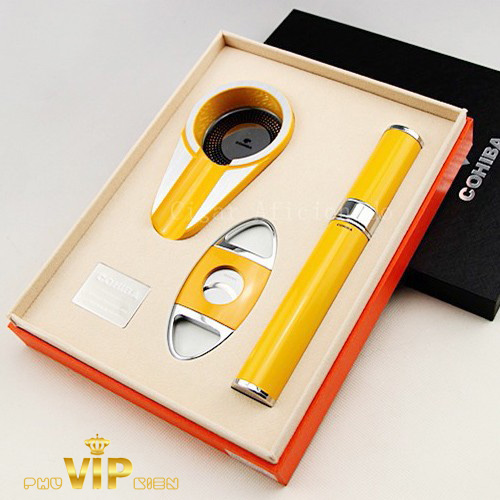 Set xì gà cohiba gạt tàn dao cắt, ống đựng HB T309