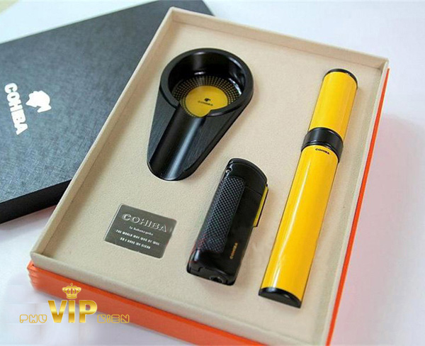 Set Gạt Tàn, Bật Lửa, Ống Đựng Xì Gà Cohiba T308