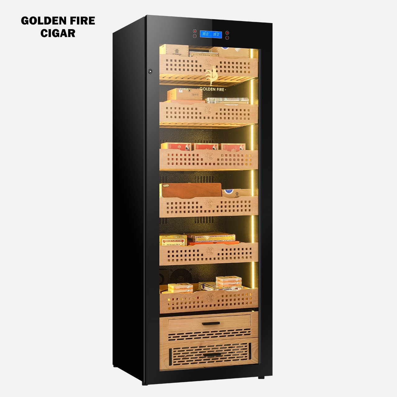 Tủ cigar trên 1000 điếu Golden Fire GF-163