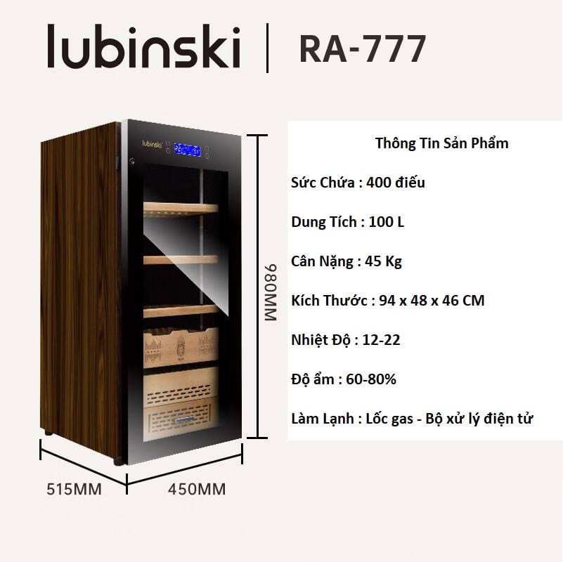 Tủ đựng bảo quàn xì gà Lubinski RA 777