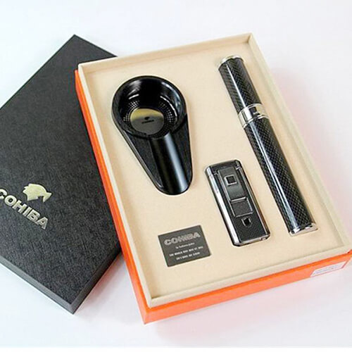 Set Gạt Tàn, Bật Lửa, Ống Đựng Xì Gà Cohiba T307