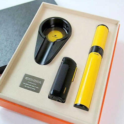 Set Gạt Tàn, Bật Lửa, Ống Đựng Xì Gà Cohiba T308