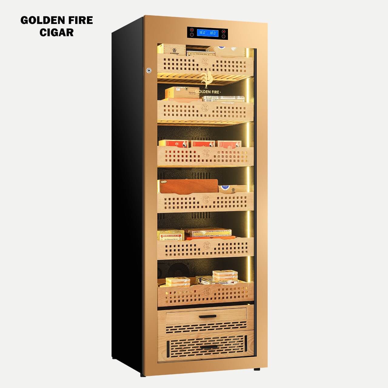 Tủ cigar trên 1000 điếu Golden Fire GF-163